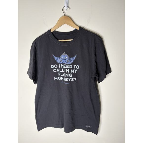 Life is Good Crusher Tee Mens M Crew Neck Cotton Do I Need To Call Flying Monkey - Picture 1 of 9